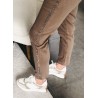 Pantalon marron glacé (coupe 4/5)