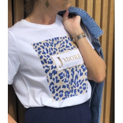 T-shirt “j’adore” (imprimé bleu ou grenade)