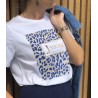 T-shirt “j’adore” (imprimé bleu ou grenade)