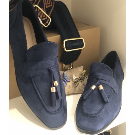 Mocassins floches (bleu marine)